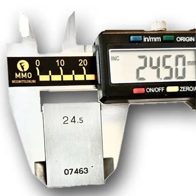 Anwendungsbeispiel eines Messschiebers zur Außenmessung