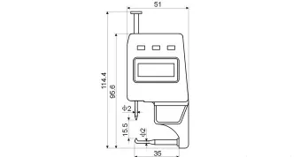 Skizze vom Dickenmessgerät 5140SP
