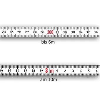 Bandmaß 10mm links/rechts.