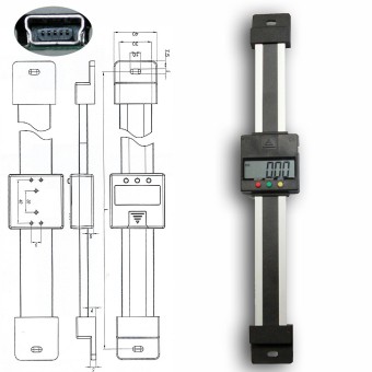 vertikaler Einbau-Messschieber digital