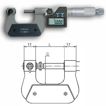 digitales Gewindemikrometer 0-25mm