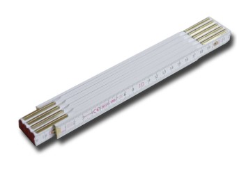 Gliedermassstab aus Holz 2m mit Stahlfedern.