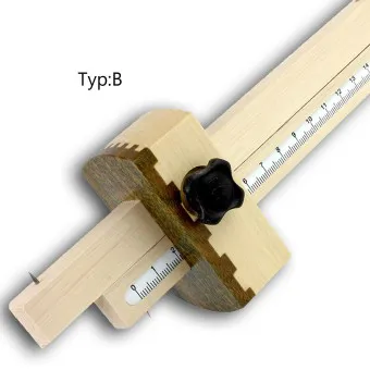Streichmaß / Kreuzholz aus Weißbuche mit Pockholz
