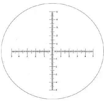 Skala der Messlupe mit LED Beleuchtung.