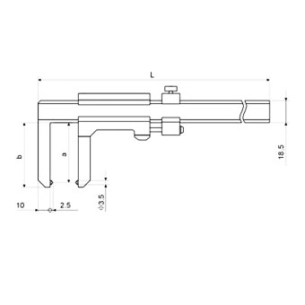 Bremsscheibenmessschieber Skizze