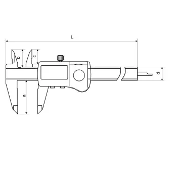 Skizze Led-Messschieber