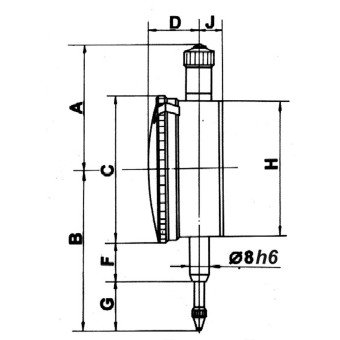 Abmessungen Messuhr 10mm