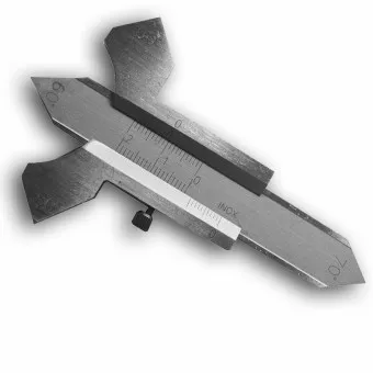 Analoge Schweißnahtlehre / Schweißnahtmessschieber.