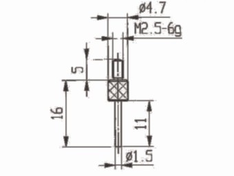 Taststück mit Schaft 11x1,5mm