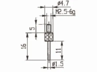 Taststück mit Schaft 11x1,5mm