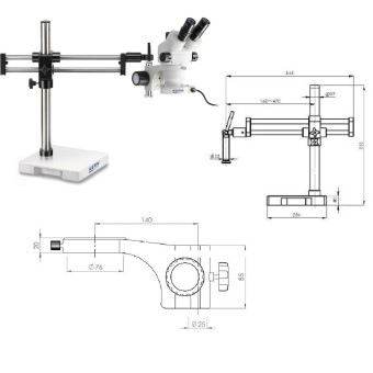 Stereomikroskop Set mit Kugelgelagertem Doppelarm