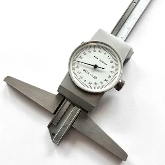 Uhrenmessschieber 150mm für Tiefenmessungen.
