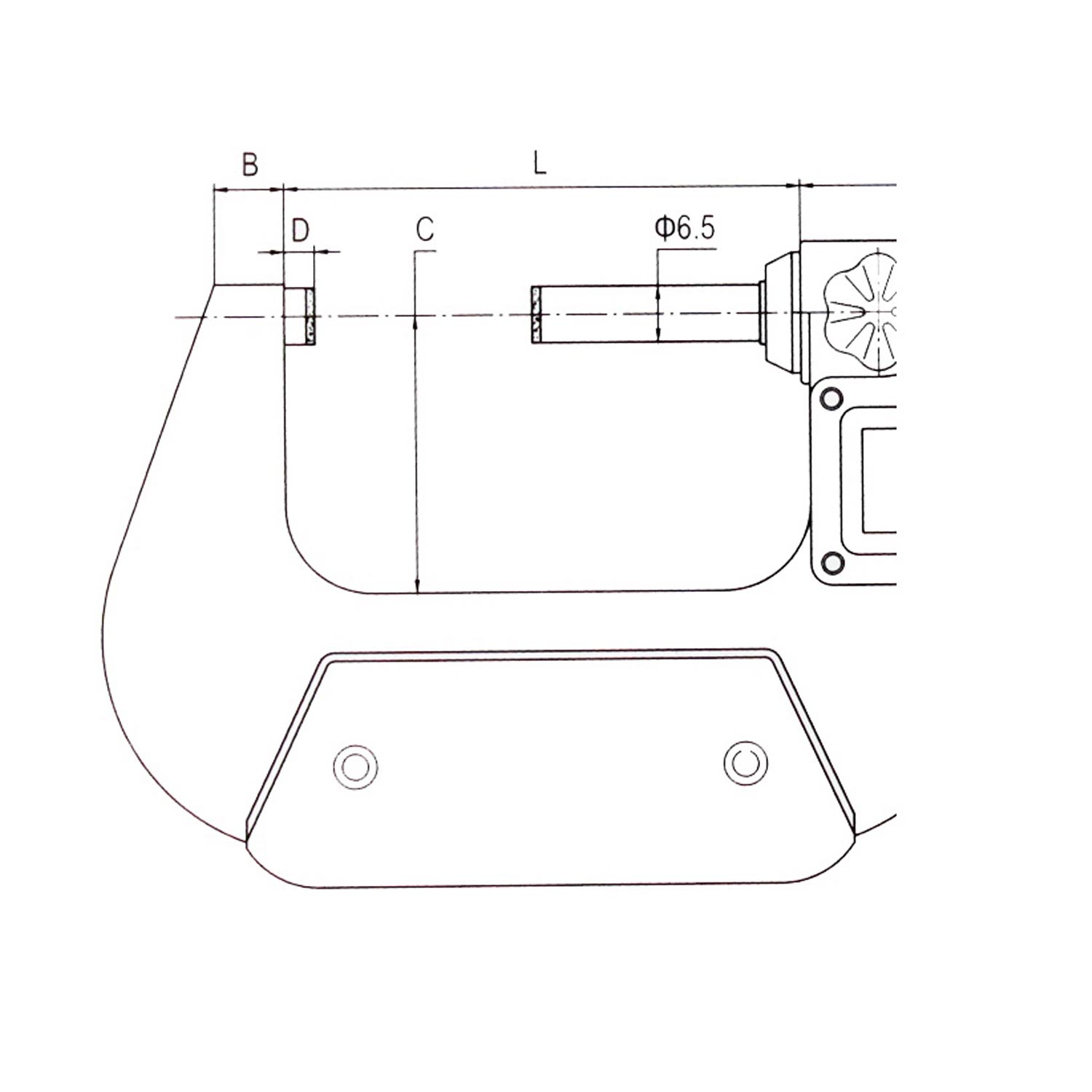 XCC hsj Digital-Mikrometer-Werkzeug 0-1/ 0-25mm Messgerät Dicke