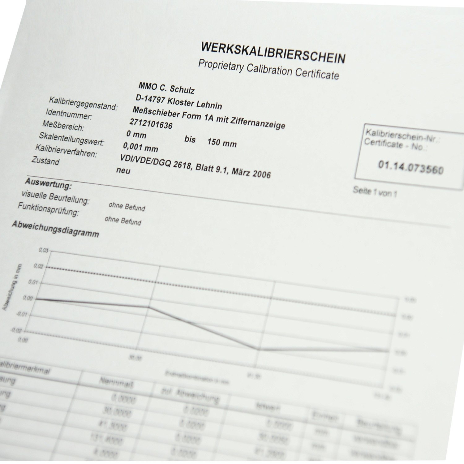 Bernstein Tools Messschieber Digitaler Präzisions Messschieber,  Werksstandard (ohne Zertifikat)