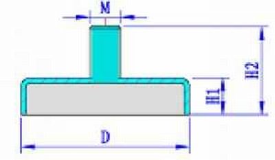 Neodym Topfmagnet verzinkt mit M6 Gewinde jetzt bestellen