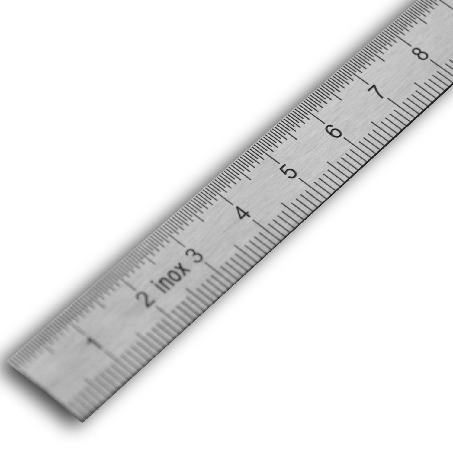 Biegsamer Stahl Maßstab links rechts 50 bis 600cm 18 x 0,5mm mm Teilung Lineal 