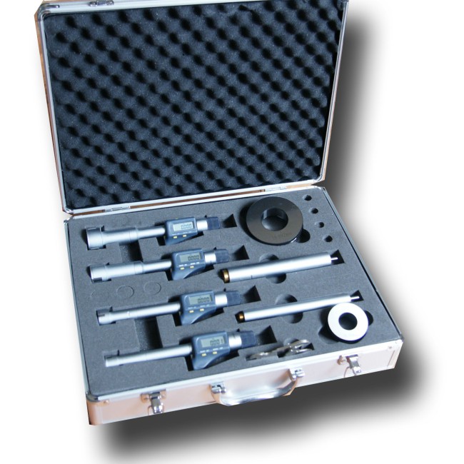 Dreipunkt Innenmikrometer Satz 20-50mm mit 4 Schrauben und zwei Einstellringen.