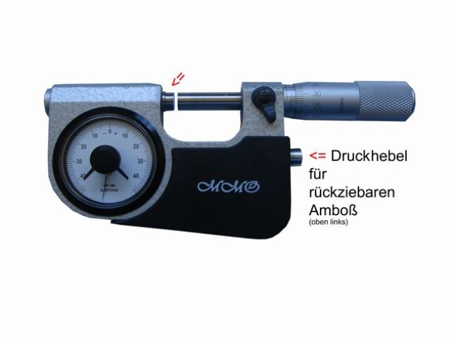 analoge Bügelmessschraube 0-25mm mit Feinzeiger