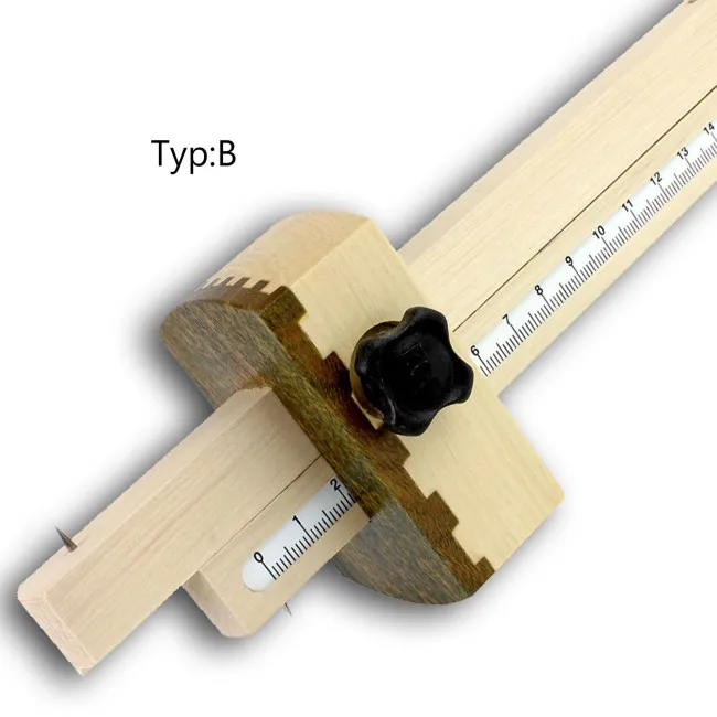 Streichmaß / Kreuzholz aus Weißbuche mit Pockholz