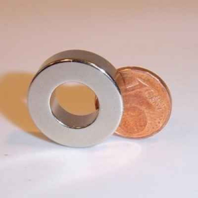 vernickelter Ringmagnet