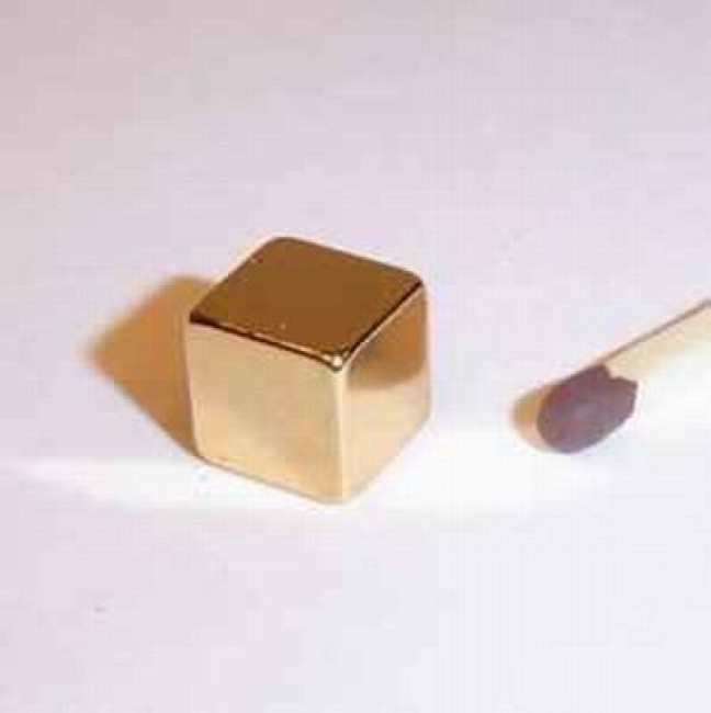 Magnetwürfel mit Gold Beschichtung