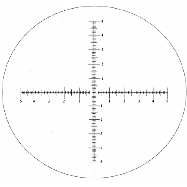 Skala der Messlupe mit LED Beleuchtung.