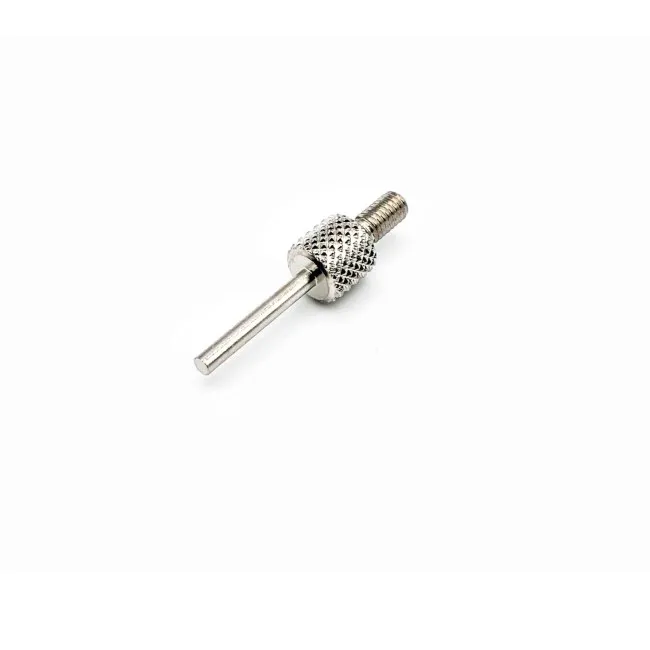 Messuhreinsatz mit M2,5-Gewinde und 1,5 mm Taststift aus gehärtetem Stahl für analoge und digitale Messuhren.