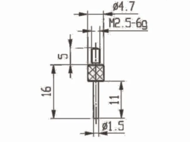 Taststück mit Schaft 11x1,5mm